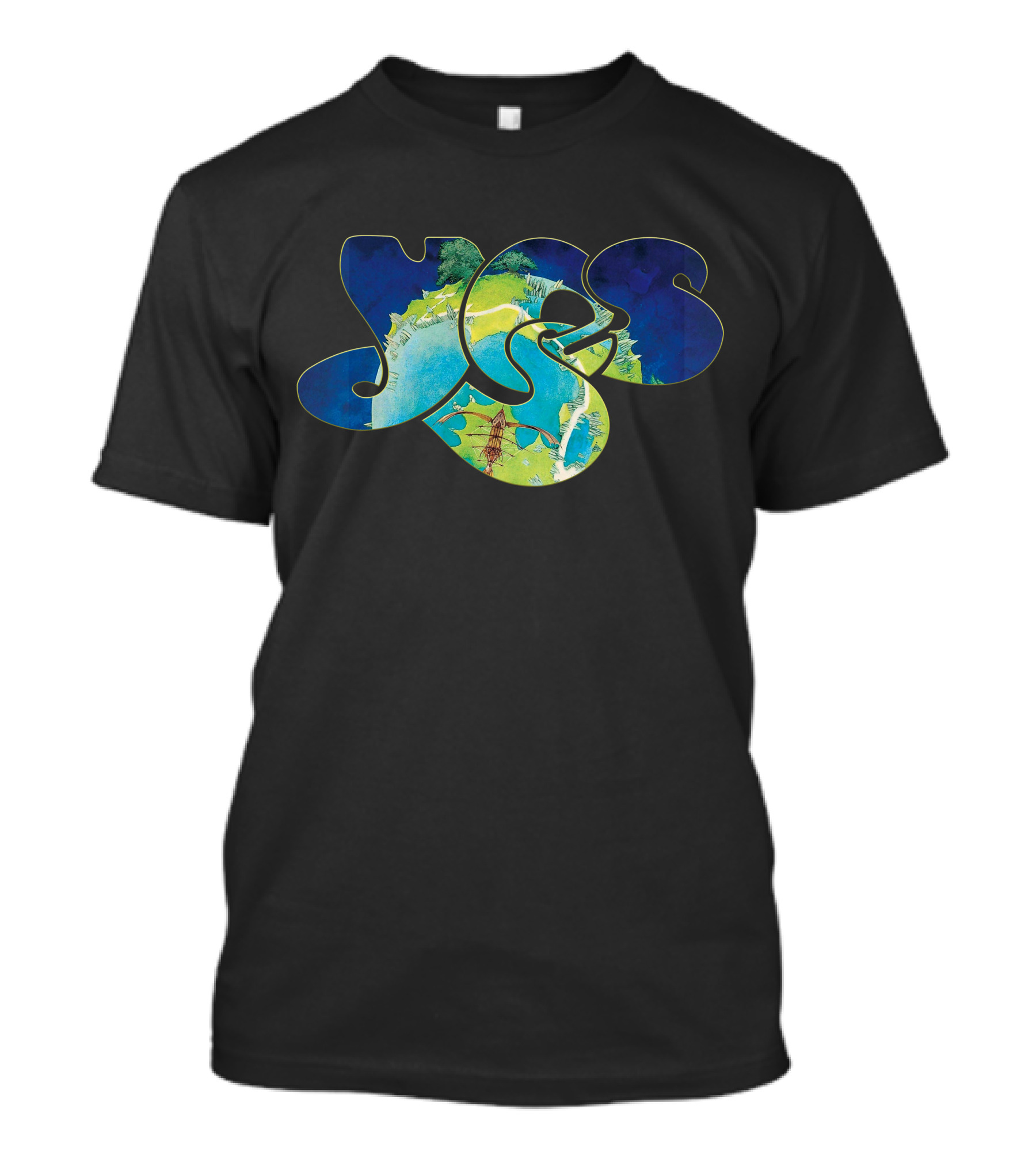 Yes Classic Logo With Earth And Ocean Motif T-Shirt