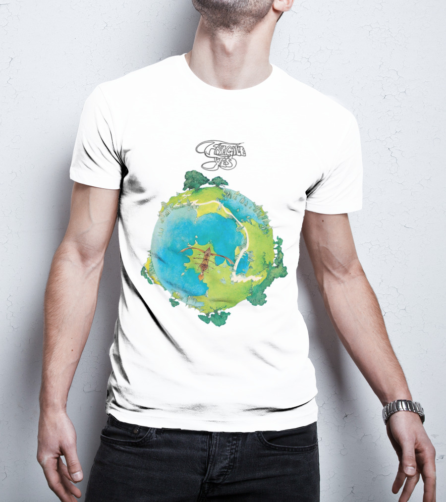 Yes Fragile Artwork Round Earth Concept T-Shirt