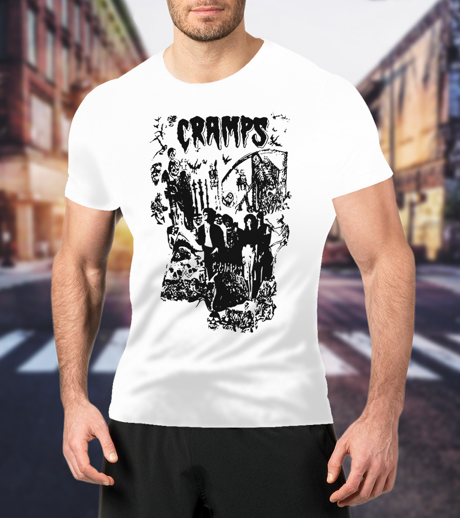 Cramps Gothic Horror Collage Tcr T-Shirt