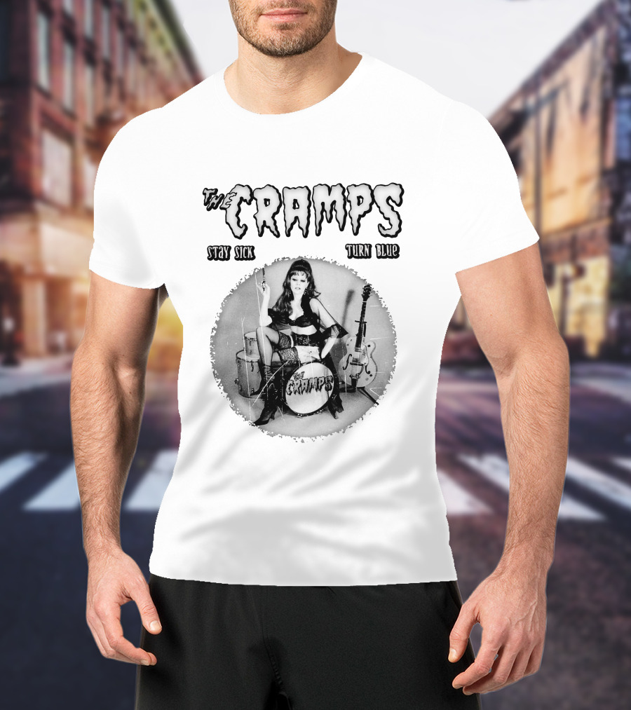 The Cramps Stay Sick Turn Blue Retro Music T-Shirt