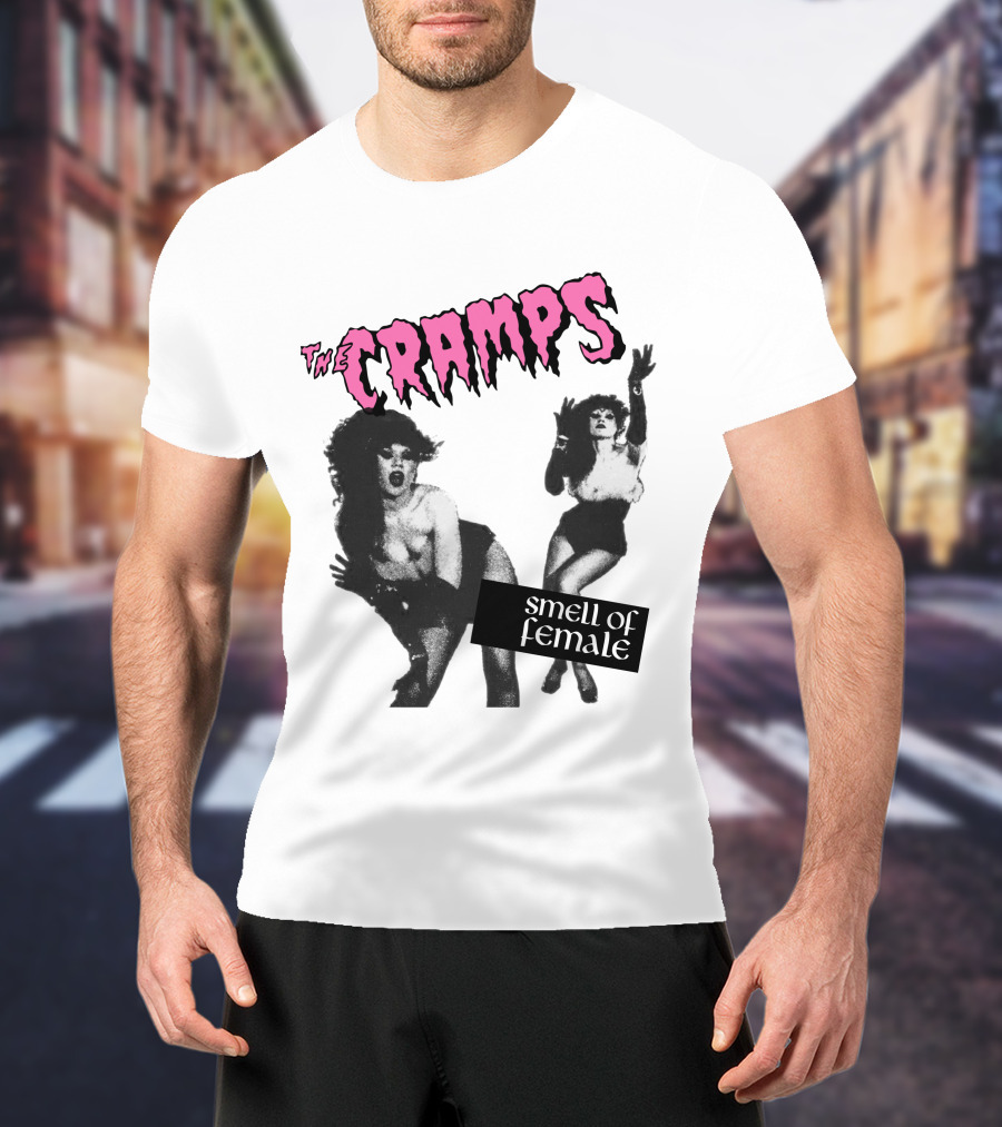The Cramps Smell Of Female Vintage Punk Rock Album Cover T-Shirt
