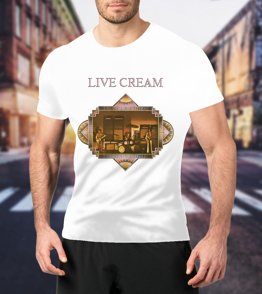 Live Cream Vintage Performance Artwork T-Shirt