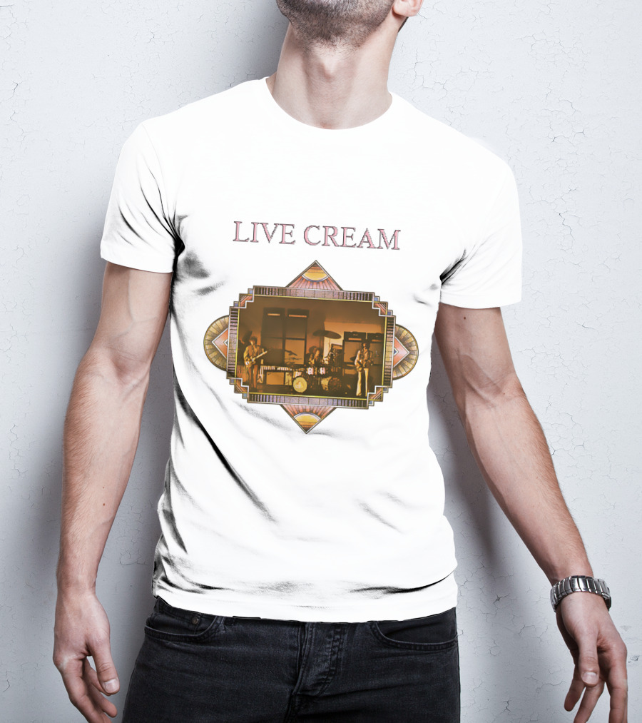 Live Cream Vintage Performance Artwork T-Shirt
