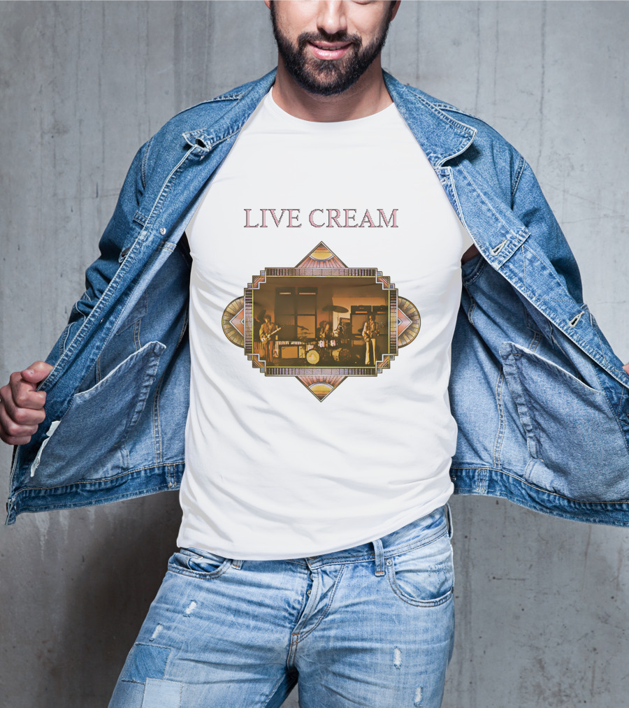 Live Cream Vintage Performance Artwork T-Shirt