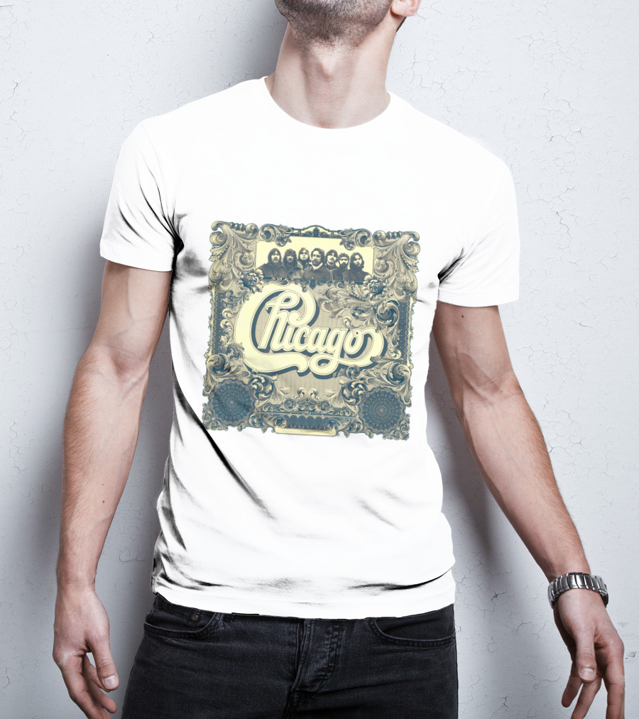 Chicago Band Vintage Ornate Frame T-Shirt