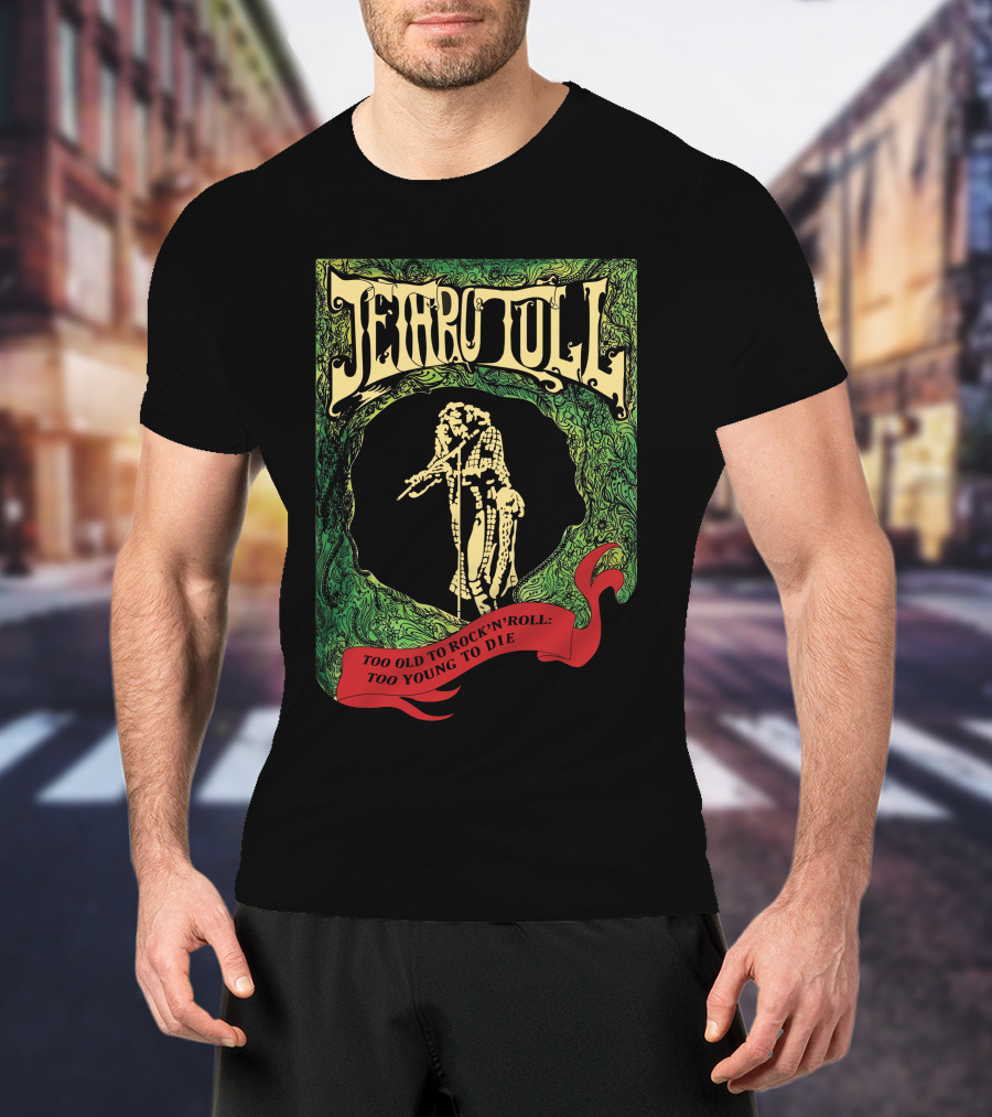 Jethro Tull Too Old To Rock 'N' Roll: Too Young To Die Vintage Style T-Shirt