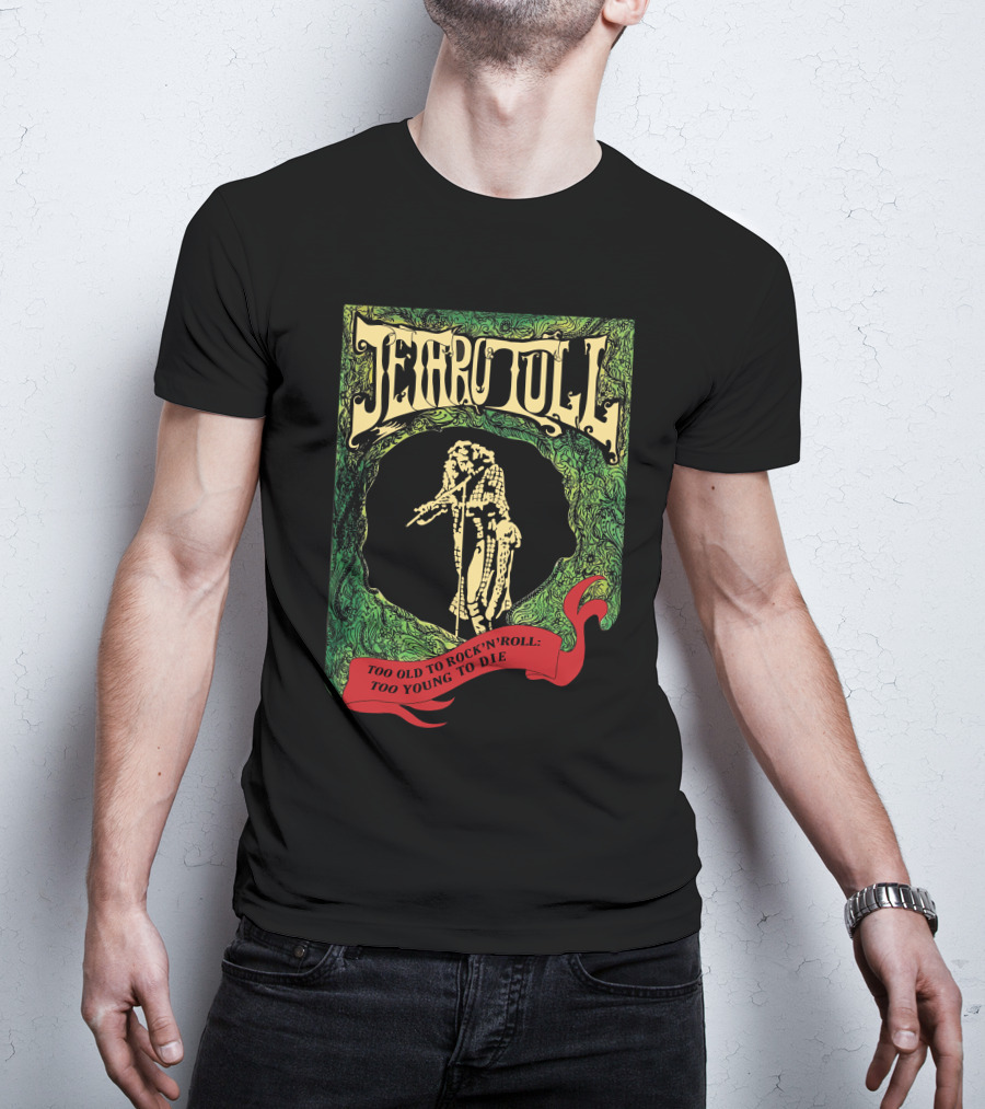 Jethro Tull Too Old To Rock 'N' Roll: Too Young To Die Vintage Style T-Shirt