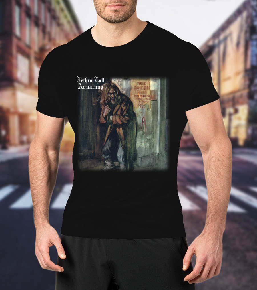 Jethro Tull Aqualung Album Art Homeless Man T-Shirt