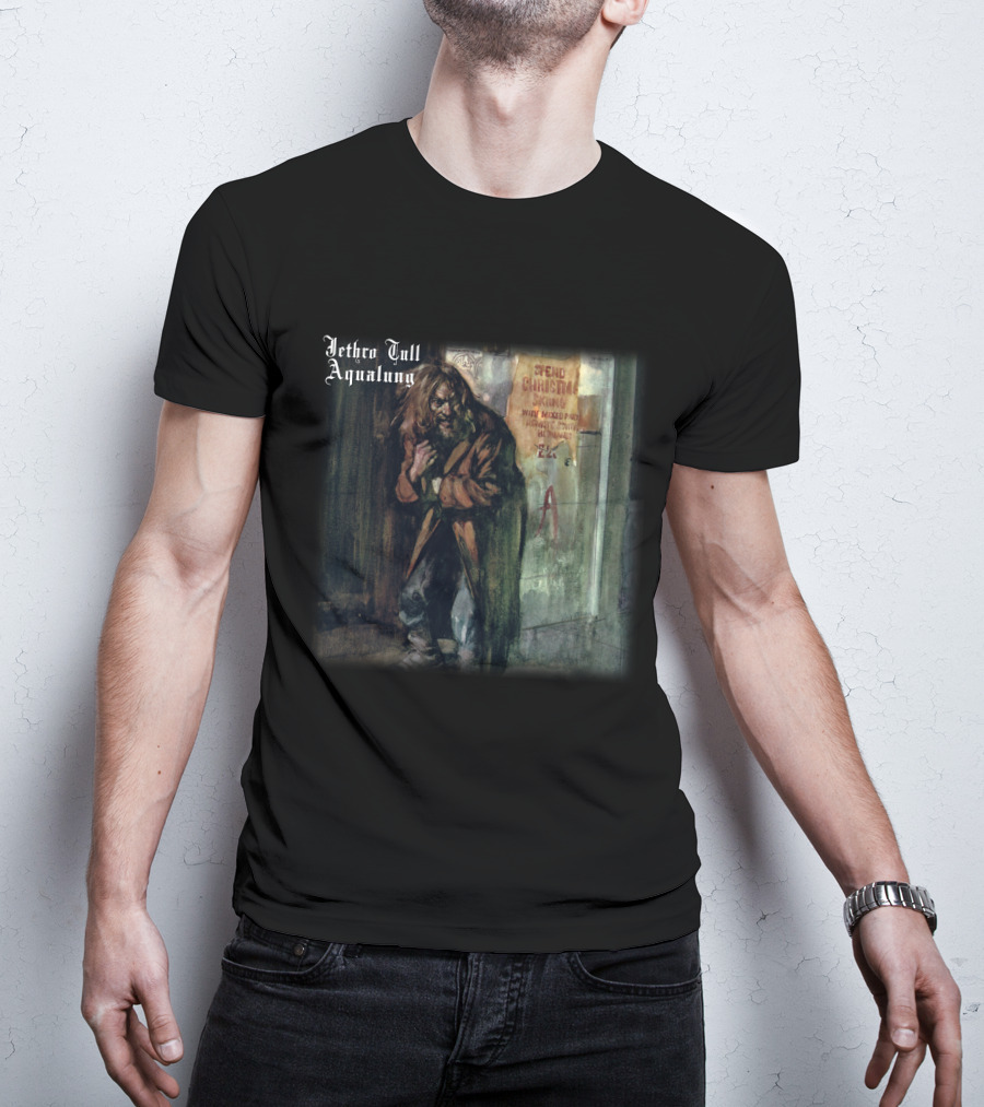 Jethro Tull Aqualung Album Art Homeless Man T-Shirt