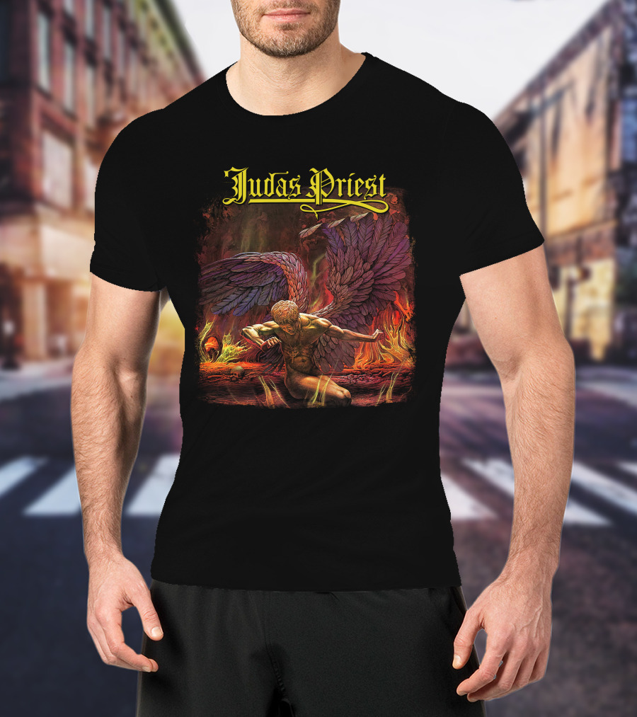 Judas Priest Angel Falling In Flames T-Shirt