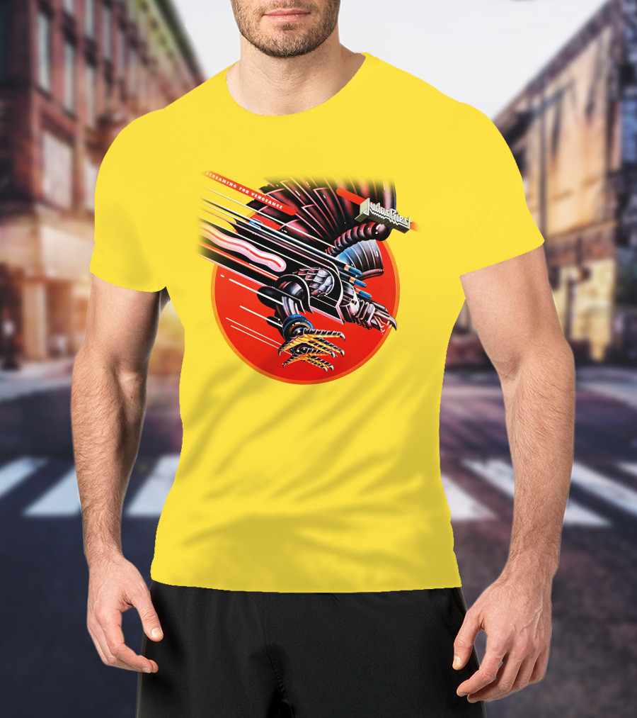 Judas Priest Screaming For Vengeance Album Cover Artwork T-Shirt