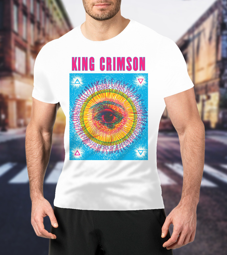 King Crimson Psychedelic Eye Geometric T-Shirt