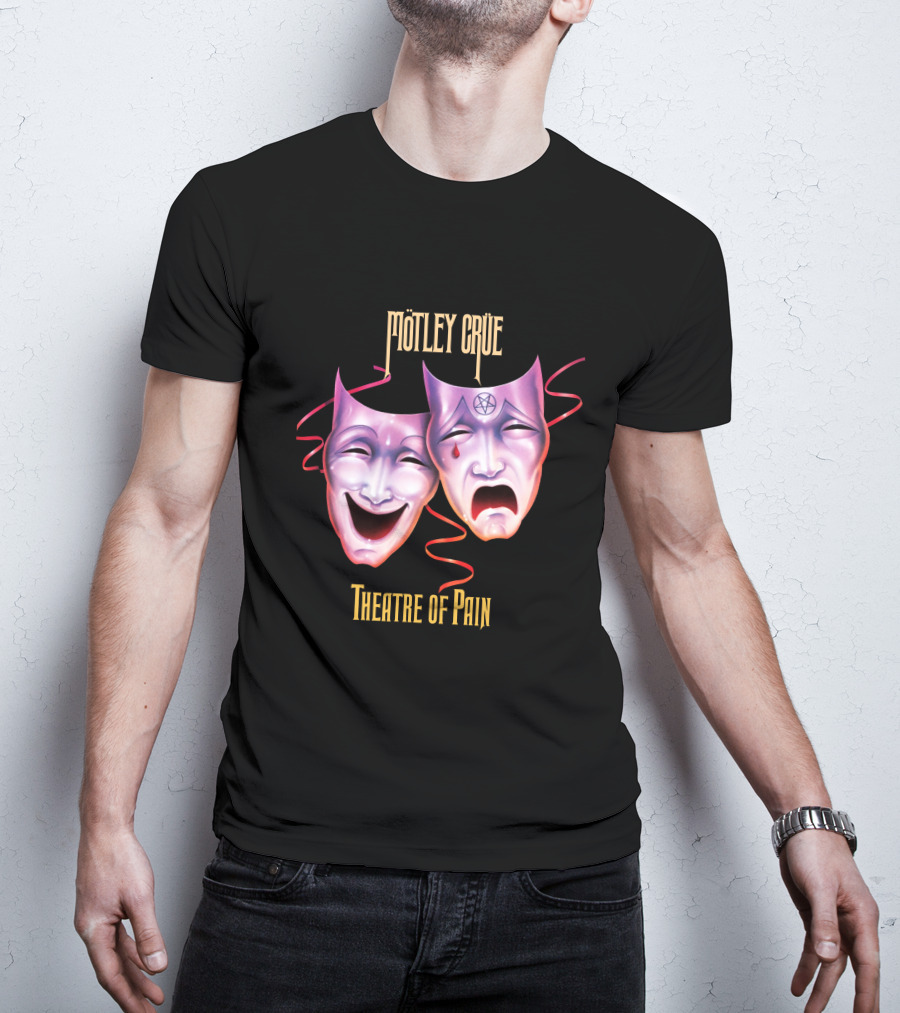 Mötley Crüe Theatre Of Pain Comedy And Tragedy Masks T-Shirt
