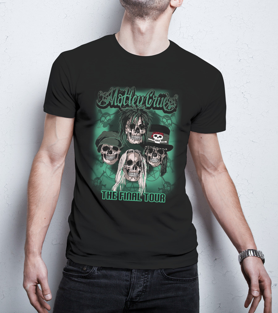 Mötley Crüe The Final Tour Skull Faces T-Shirt