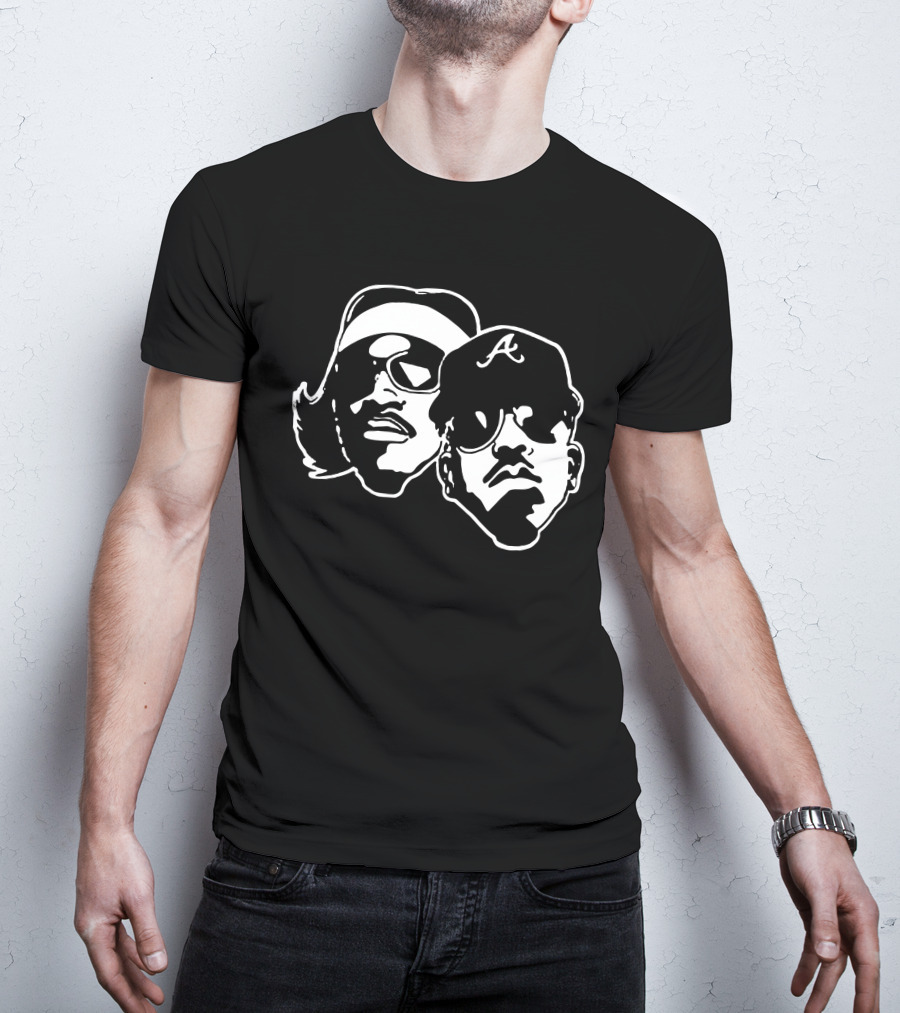 Outkast Andre 3000 Big Boi Silhouette Iconic Hip Hop Duo Baseball Cap Sunglasses T-Shirt