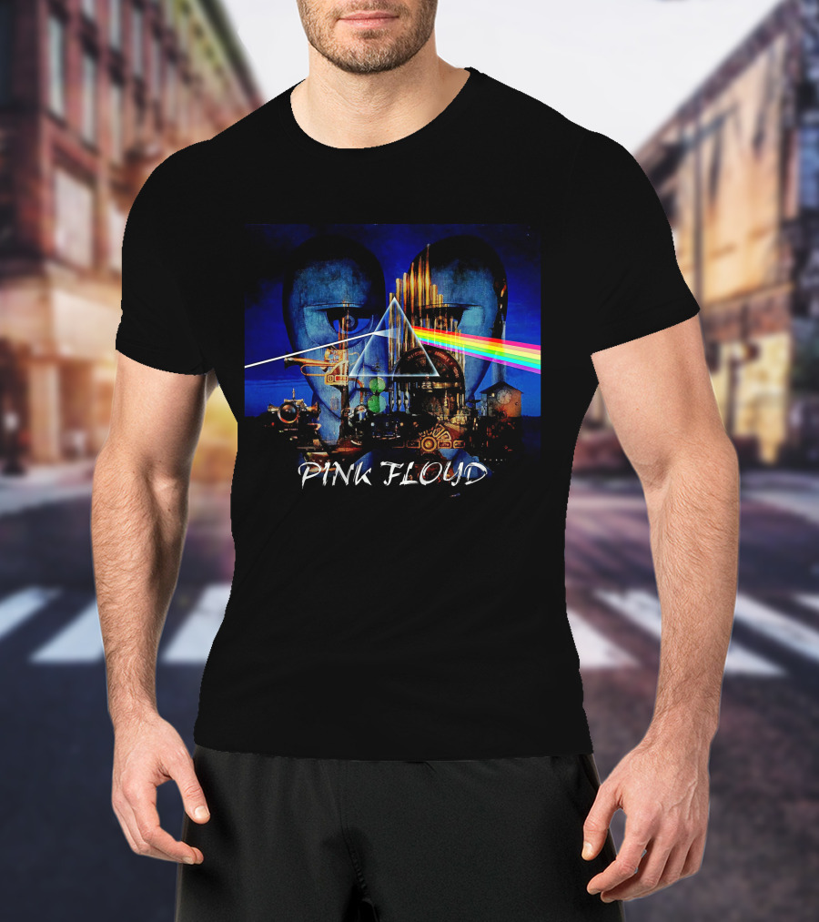 Pfl(32) Dark Side Inspired Pink Floyd Mashup T-Shirt