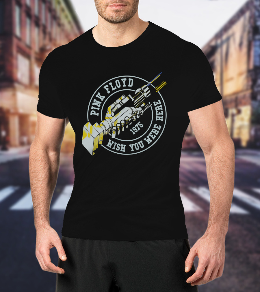 Pink Floyd Wish You Were Here 1975 Handshake Robotic Gear T-Shirt