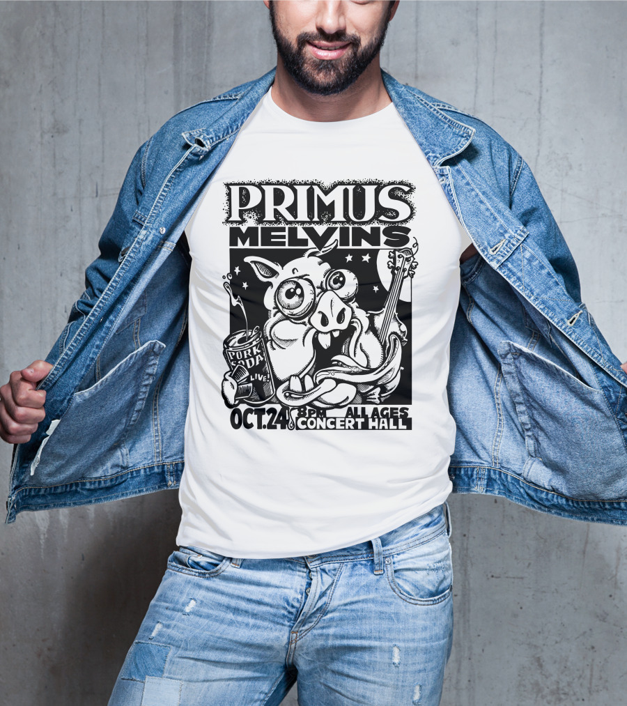 Primus Melvins Pork Soda Live Oct 24 Concert Hall T-Shirt