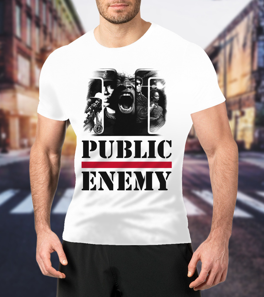 Public Enemy Retro Hip-Hop Icons T-Shirt