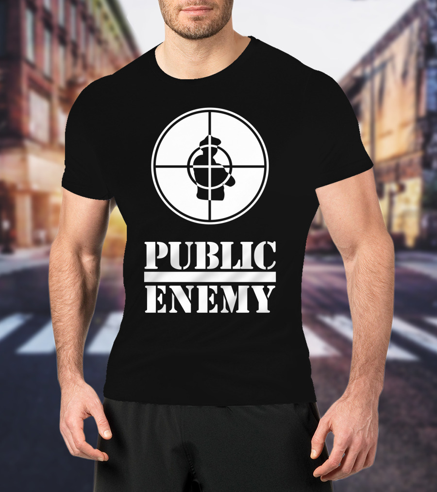 Public Enemy Classic Logo Target Silhouette T-Shirt