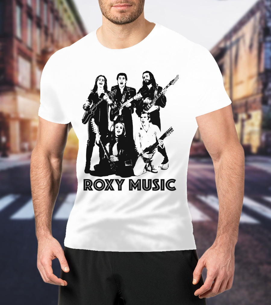 Roxy Music Band Members With Guitars T-Shirt