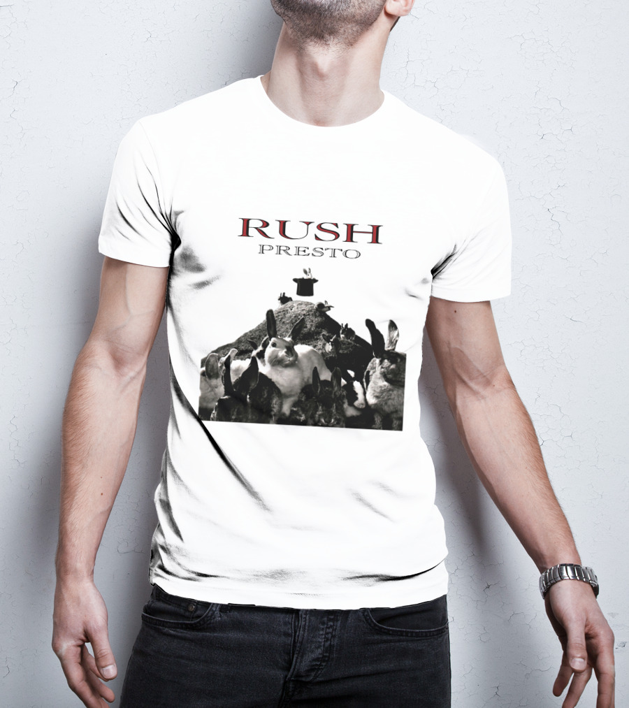 Rush Presto Album Cover Rabbits And Top Hat T-Shirt