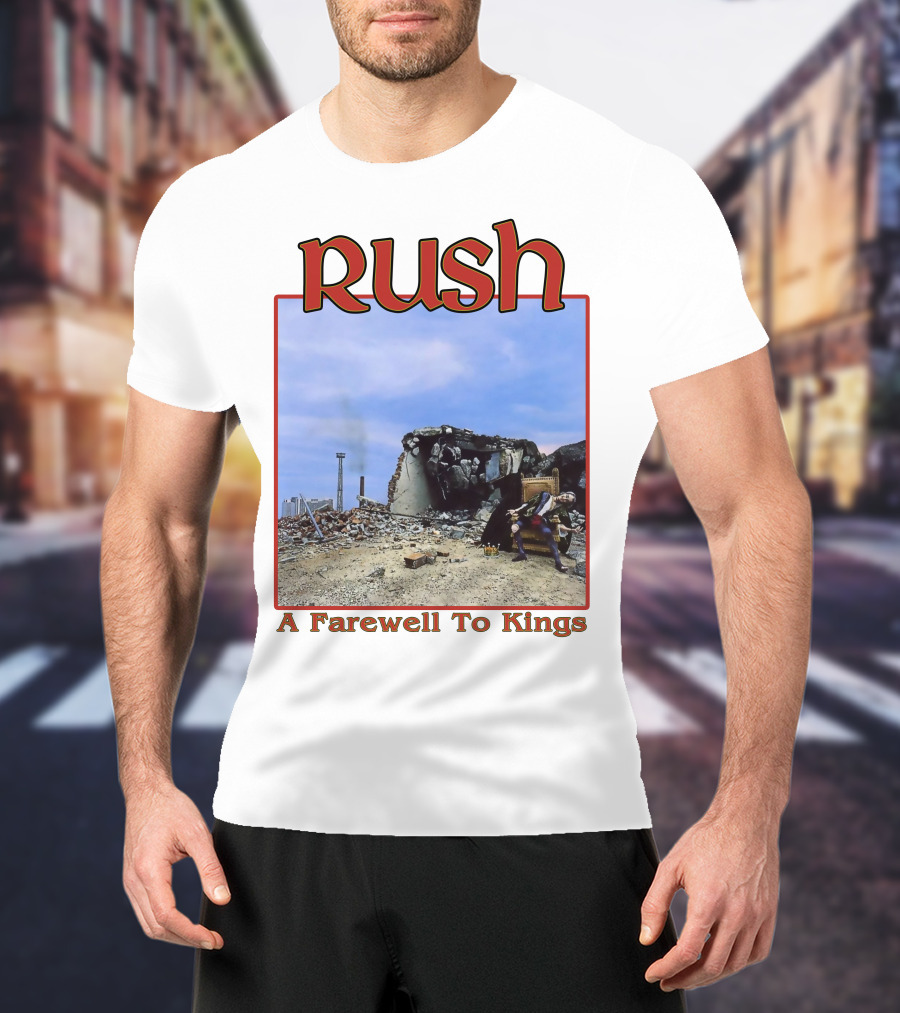 Rush A Farewell To Kings Album Cover Ruins Blue Sky T-Shirt