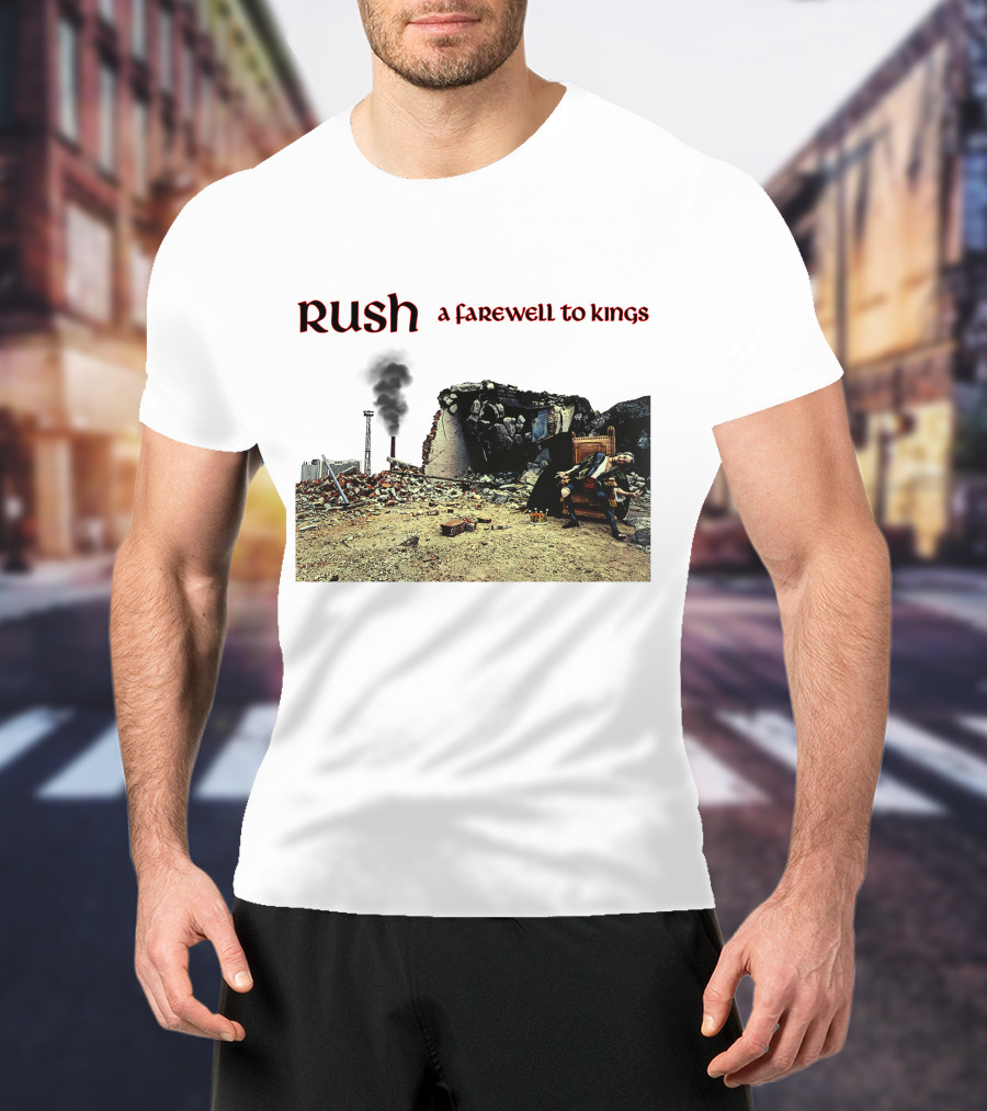 Rush A Farewell To Kings Album Cover Industrial Ruins Scene T-Shirt