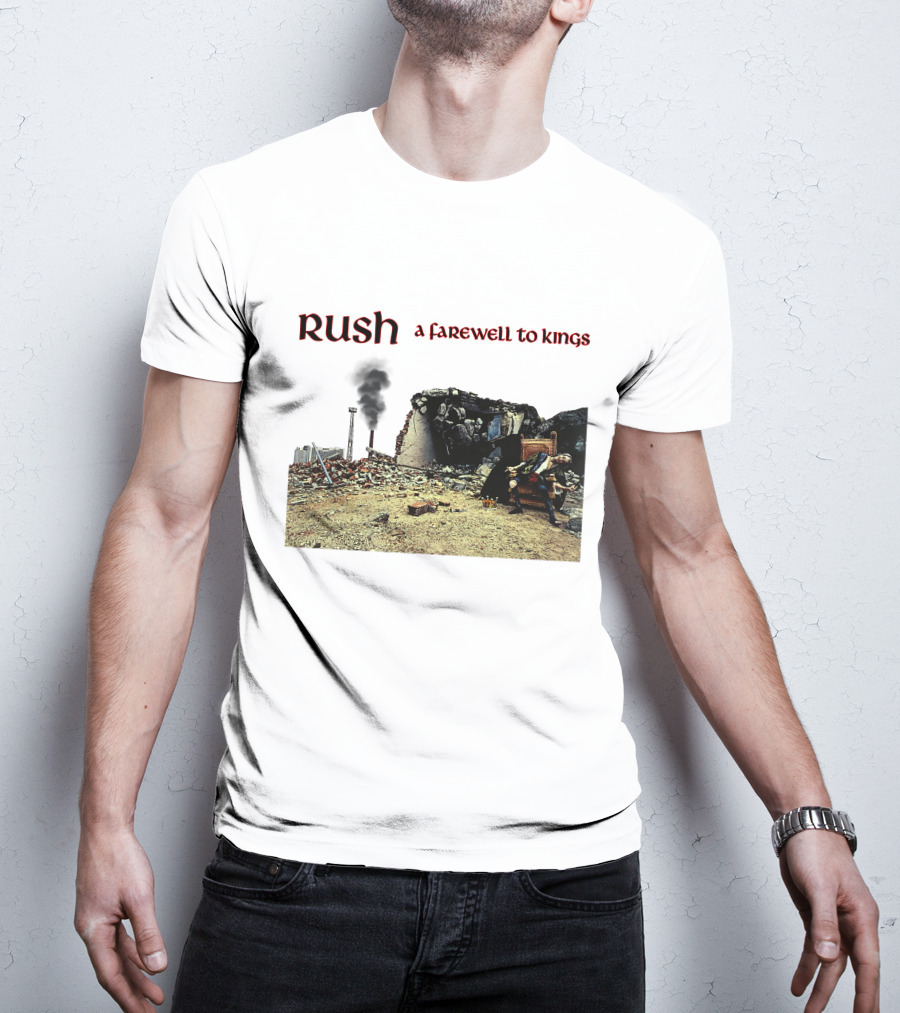 Rush A Farewell To Kings Album Cover Industrial Ruins Scene T-Shirt