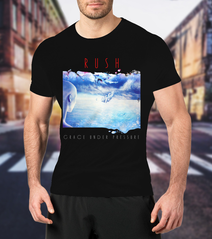Rush Grace Under Pressure Oceanic Scene T-Shirt