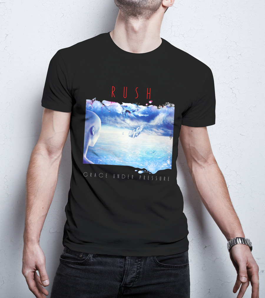Rush Grace Under Pressure Oceanic Scene T-Shirt