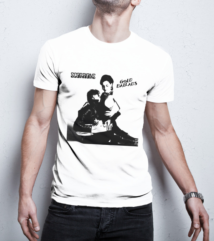 Scorpions Gold Ballads Album Cover Black And White Art Scp T-Shirt