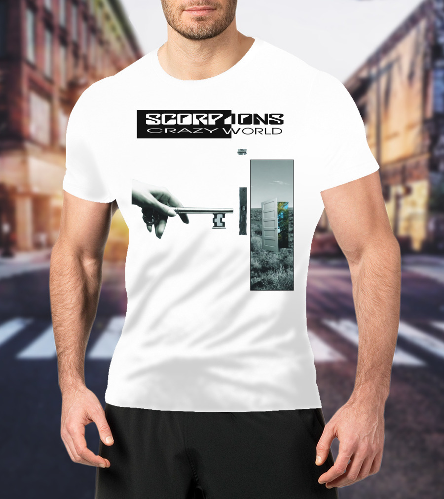 Scorpions Crazy World Key And Door Landscape T-Shirt