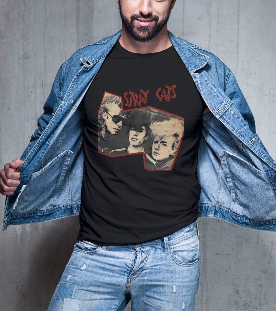 Stray Cats Vintage Trio T-Shirt