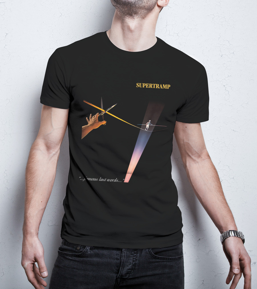 Supertramp Famous Last Words Album Cover Art Tightrope Balancing Act T-Shirt