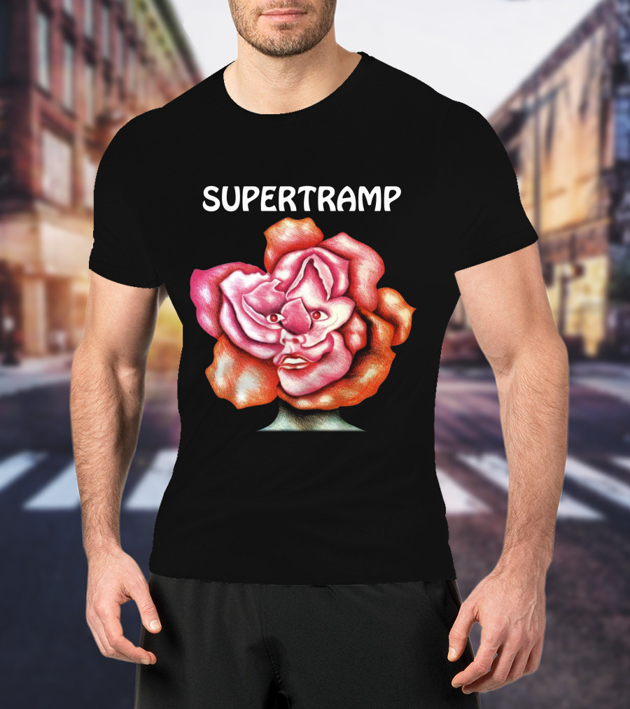 Supertramp Surreal Face Flower T-Shirt