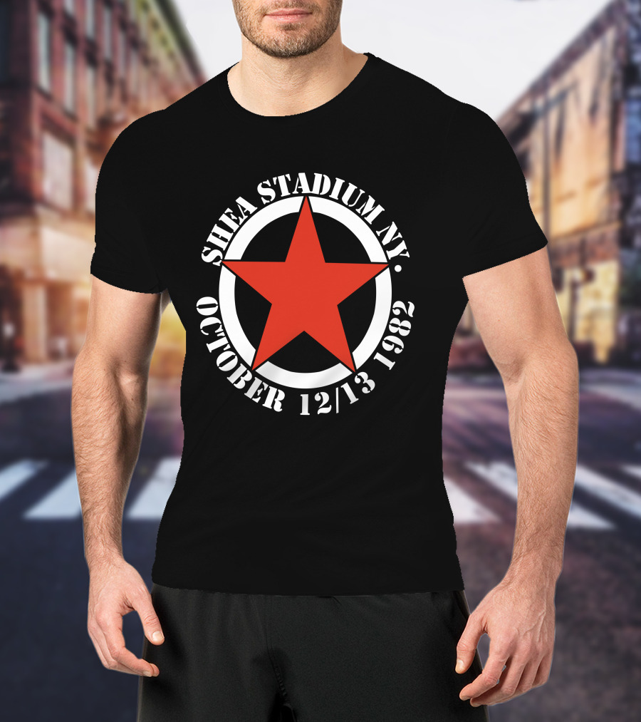 Shea Stadium Ny October 12 13 1982 Red Star T-Shirt