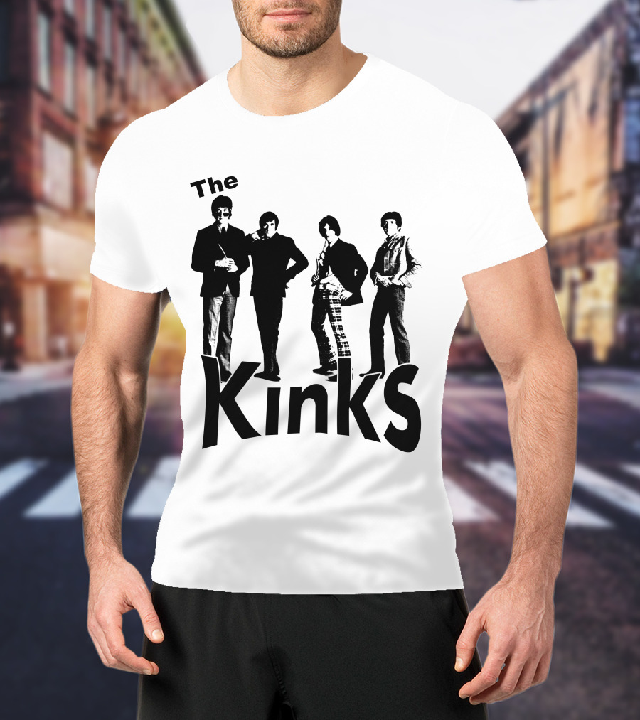 The Kinks Vintage Band Silhouette Classic Rock T-Shirt