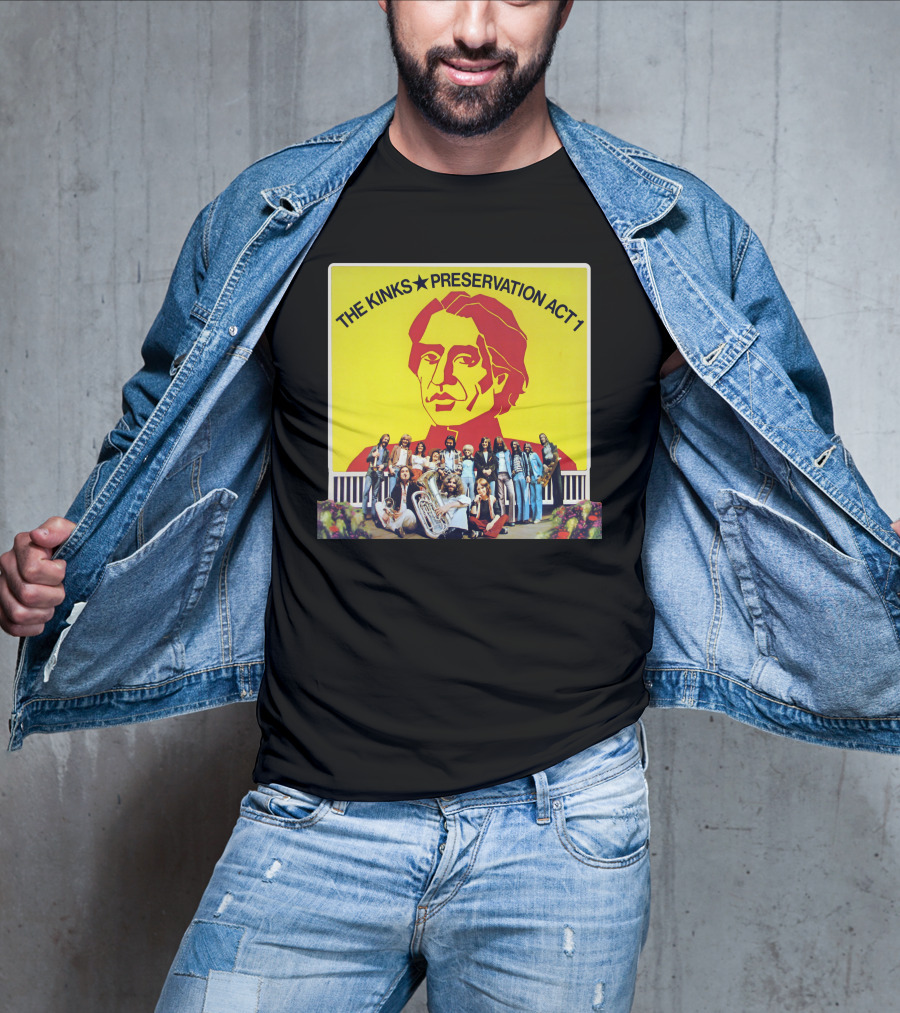 The Kinks Preservation Act 1 Album Cover Art With Band Members T-Shirt