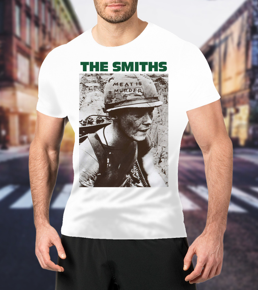 The Smiths Meat Is Murder Vintage Soldier Helmet T-Shirt