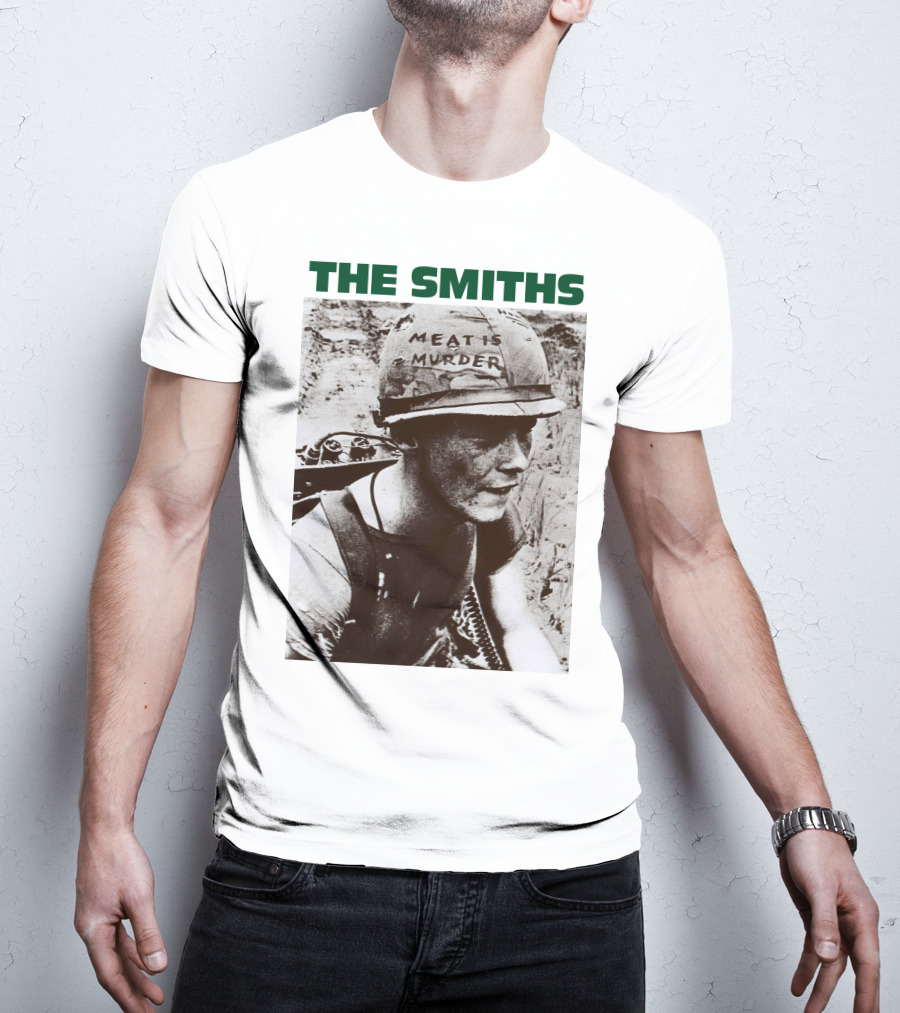 The Smiths Meat Is Murder Vintage Soldier Helmet T-Shirt