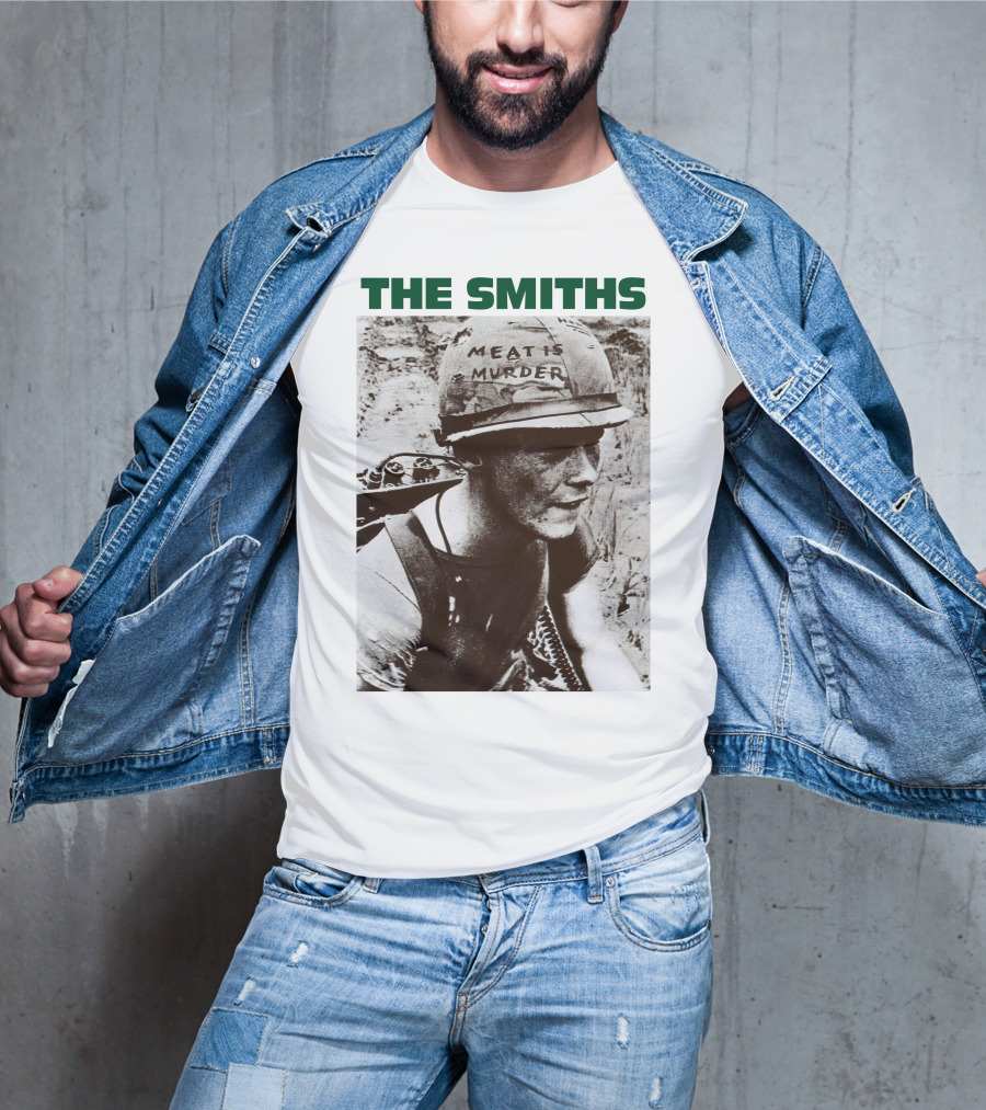 The Smiths Meat Is Murder Vintage Soldier Helmet T-Shirt