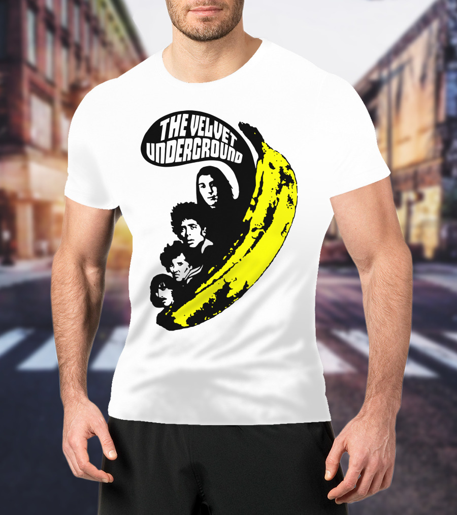The Velvet Underground Iconic Banana Art Featuring Band Members T-Shirt