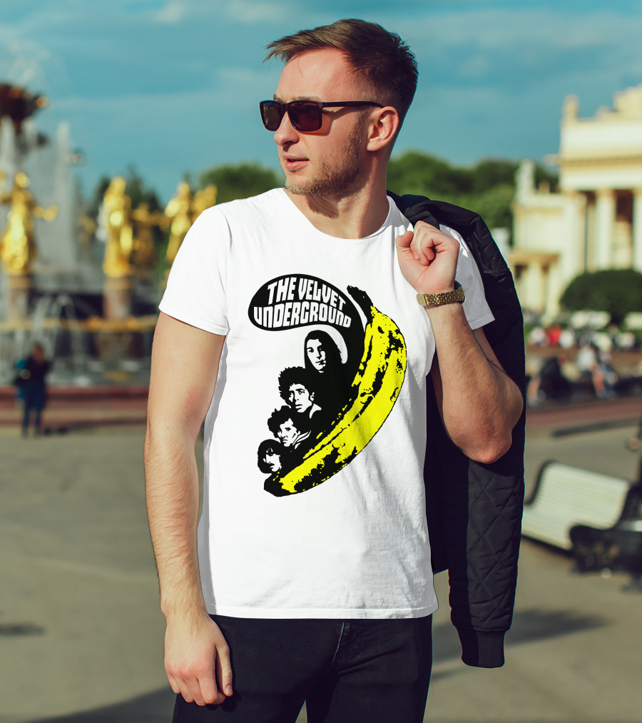The Velvet Underground Iconic Banana Art Featuring Band Members T-Shirt