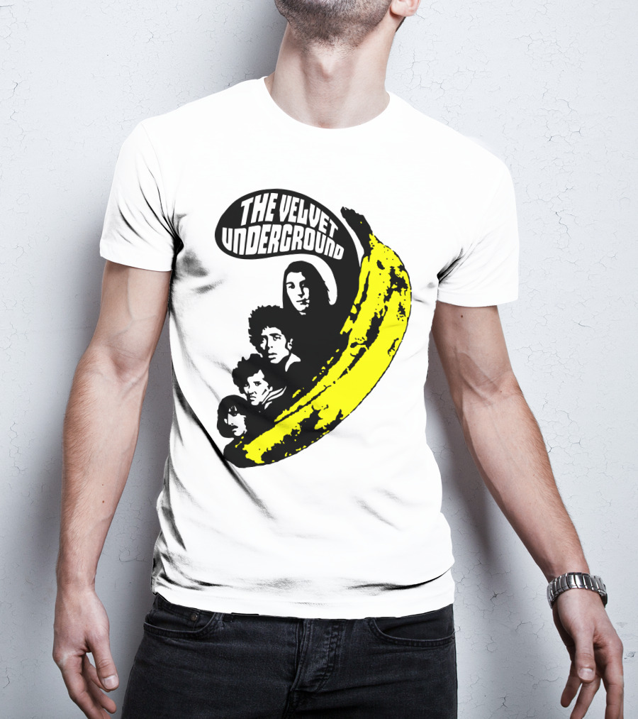 The Velvet Underground Iconic Banana Art Featuring Band Members T-Shirt
