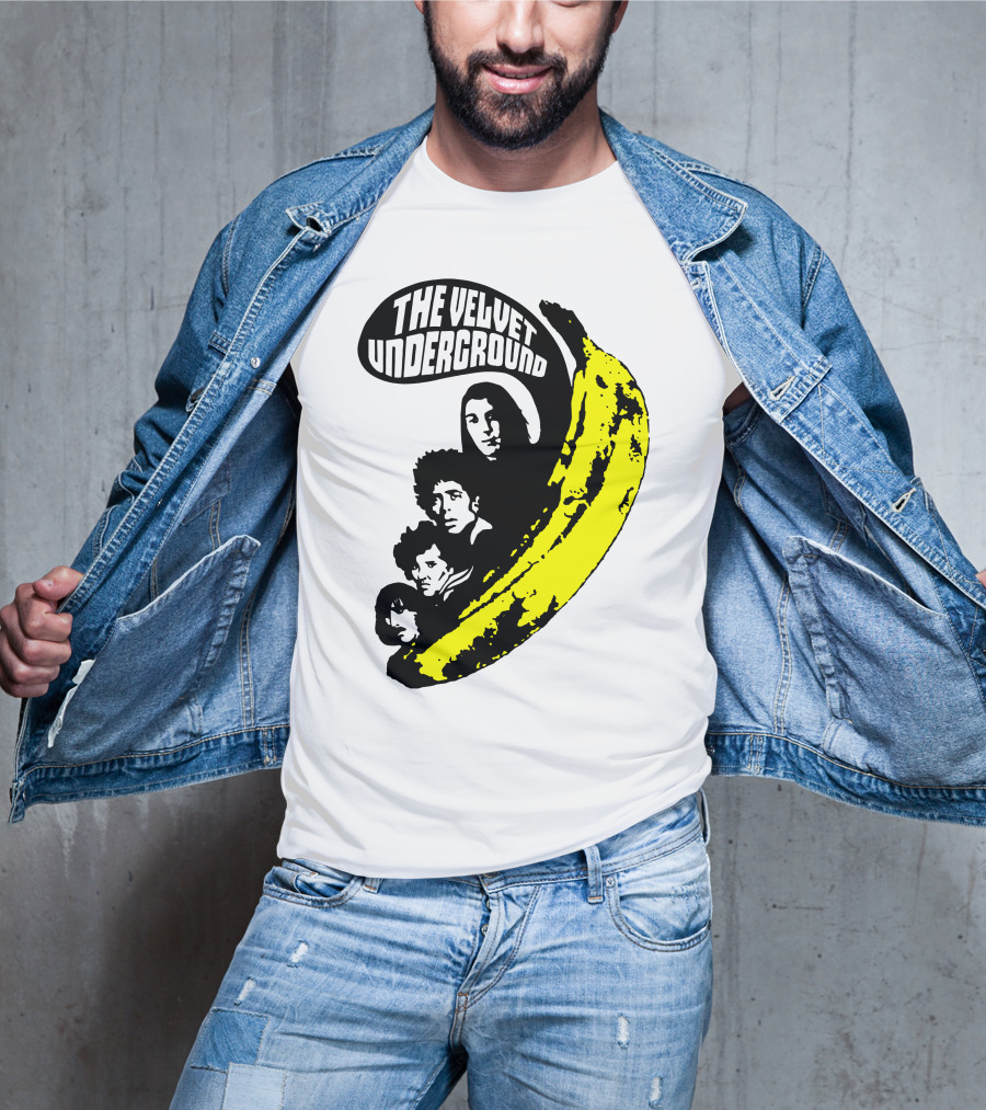 The Velvet Underground Iconic Banana Art Featuring Band Members T-Shirt