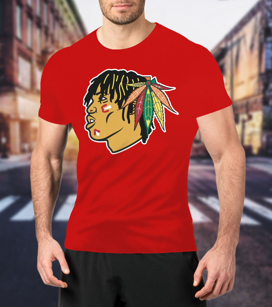 Chicago Blackhawks 21 Rap Logo Custom T-Shirt