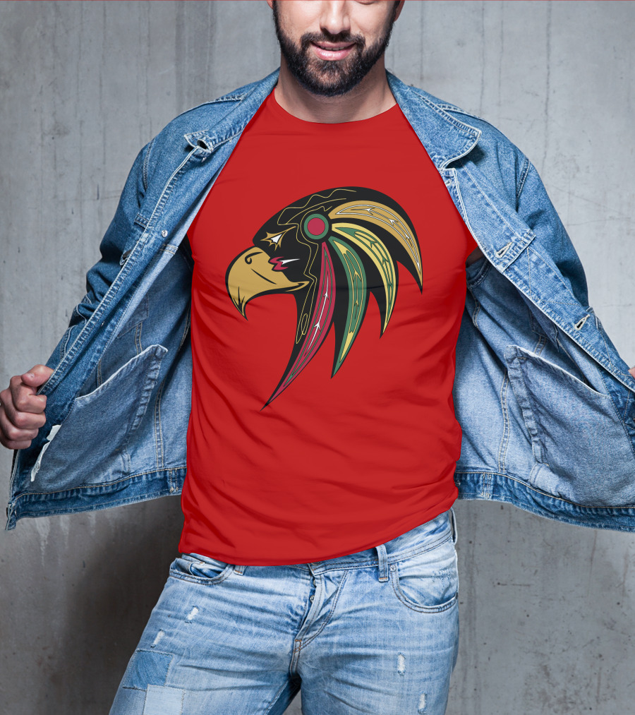 Chicago Blackhawks Stylized Hawk Head T-Shirt