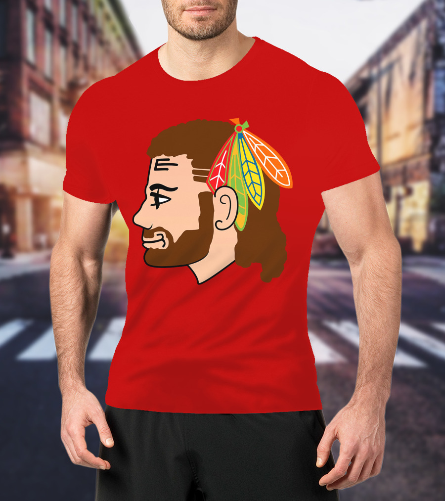 Chicago Blackhawks Tribute Red Feather Symbol T-Shirt