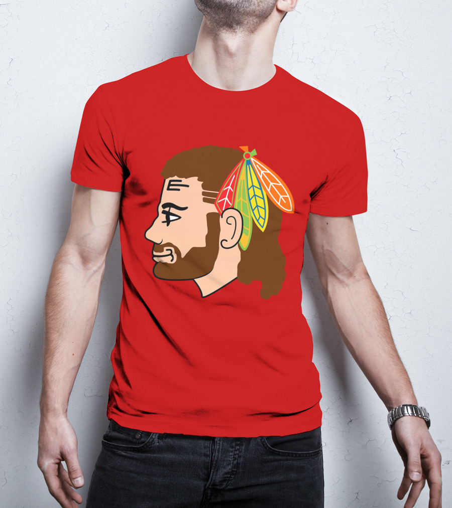 Chicago Blackhawks Tribute Red Feather Symbol T-Shirt